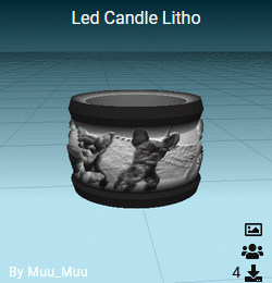 Led Candle Lithophane